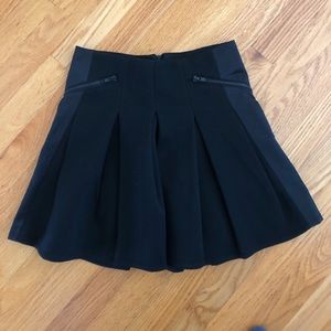 The Kooples pleated black mini skirt zipper size 2